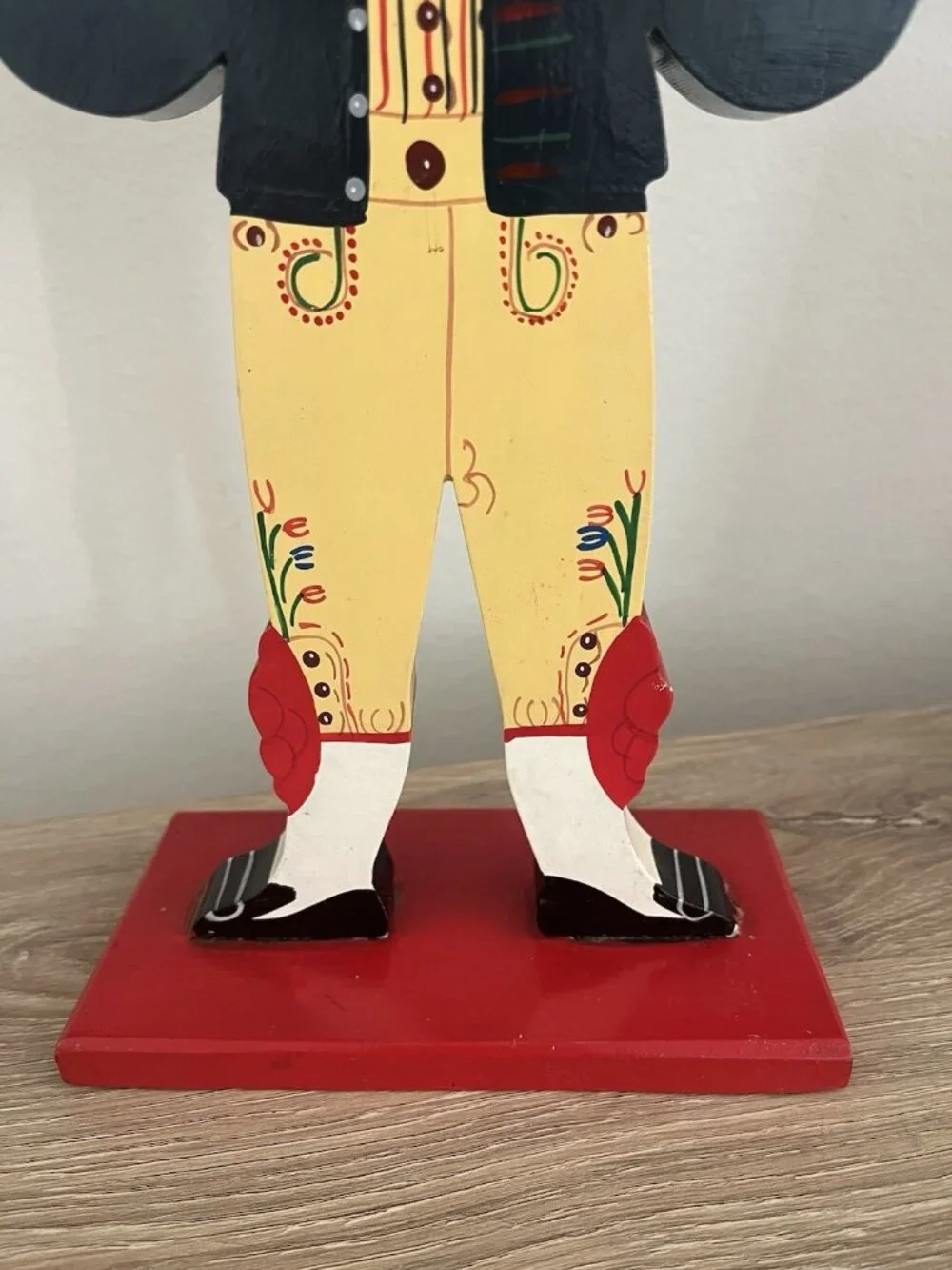 IKEA Vtg 80s Candle Holder Lizzie Velander Wood Swedish Man Handmade Sri Lanka